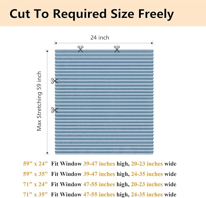 Window Blinds Cordless No Drill Cut to Size Clip On Stick On Self Adhesive - Image 2