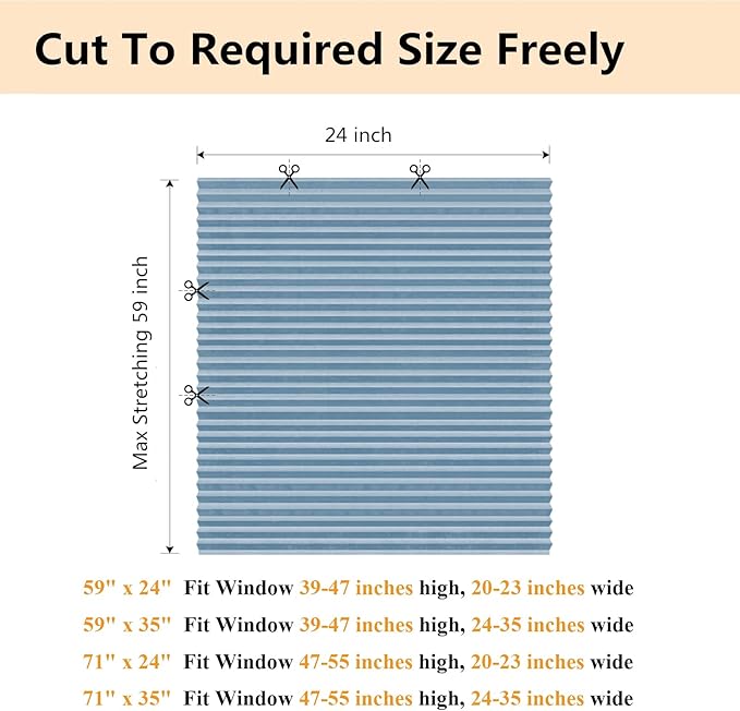Window Blinds Cordless No Drill Cut to Size Clip On Stick On Self Adhesive - Image 2