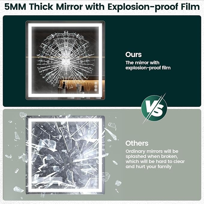 Memobarco 36"x 36" Bathroom Mirror - Image 7
