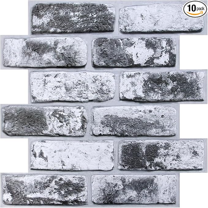COMSTICKC 3D Faux Brick Wall Panels Peel and Stick Wall Stickers, Small Size by COMSTICKCDECOR