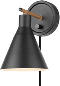 Globe Electric 51725 1-Light Dimmable Plug-in or Hardwire Wall Sconce, Matte by GlobeElectric