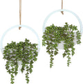 Artificial Hanging Plants Hanging Planter Fake Succulents Artificial String of by Hobyhoon