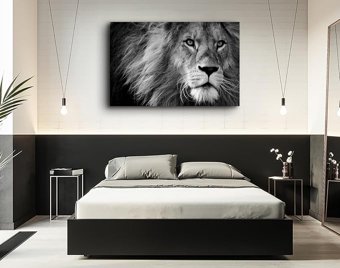 Baisuart D0169 Modern Giclee Canvas Prints Wall Art Stretched Artwork Black and - Image 5