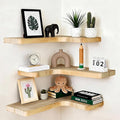 Floating Corner Shelves, Wall Shelf Set of 3, Shelves by Unknown