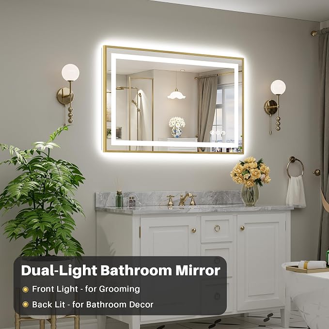 48x30 Inch LED Bathroom Mirror - Image 2