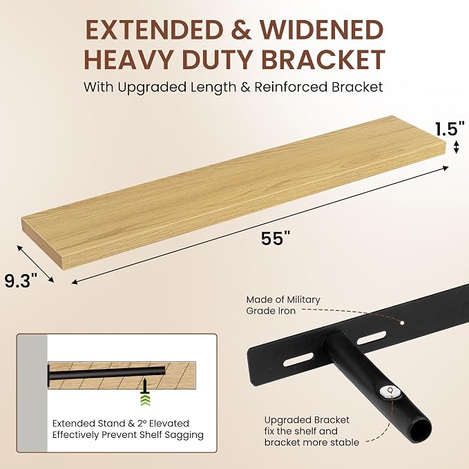 Dreamland 55 Inches Floating Shelves - Image 3