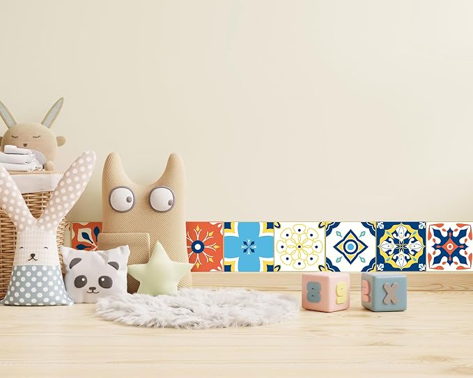 FLFK Wallpaper Border Tile Stickers Peel and Stick Wall Border - Image 6