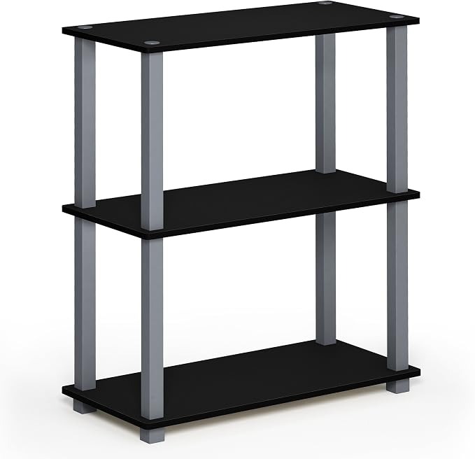 Furinno TURN-S-TUBE Storage Shelves Set of 2, 3-Tier Book Shelf, Corner Shelf - Image 5