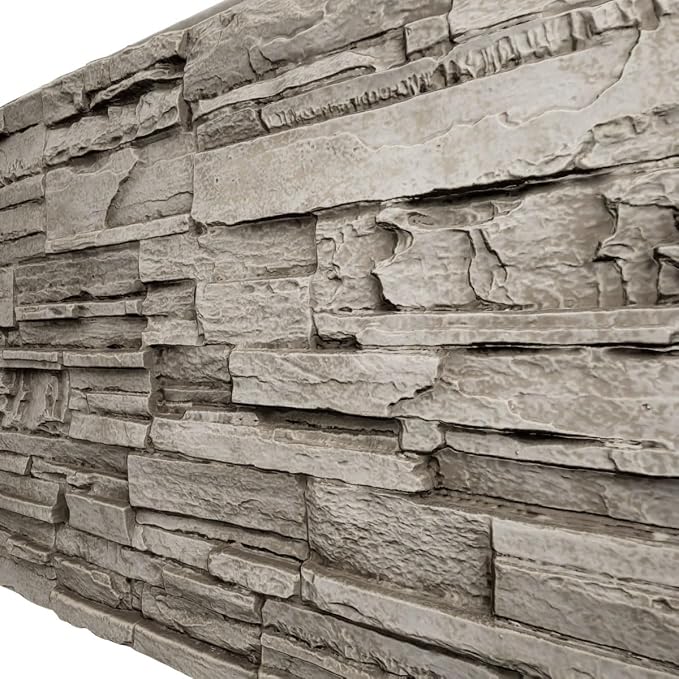 EverStone Cascade Faux Stone Panel, 48 5/8"W x 24 3/4"H x 1 1/4"D, Desert Sand - Image 7
