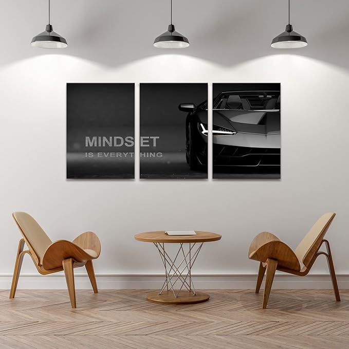 KAWAHONE Motivational Canvas Wall Art Lamborghini Posters Prints Entrepreneur - Image 5
