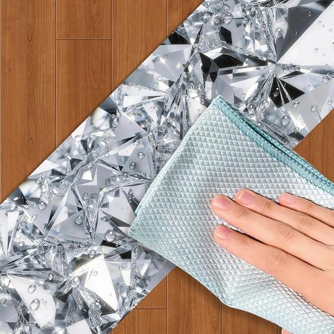 Diamond Wallpaper Border Peel and Stick 196.9 x 3.9 Inch Wall Border Trim - Image 3