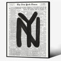 Black and White Newspaper Wall Art Vintage New York City Poster Trendy by Unknown