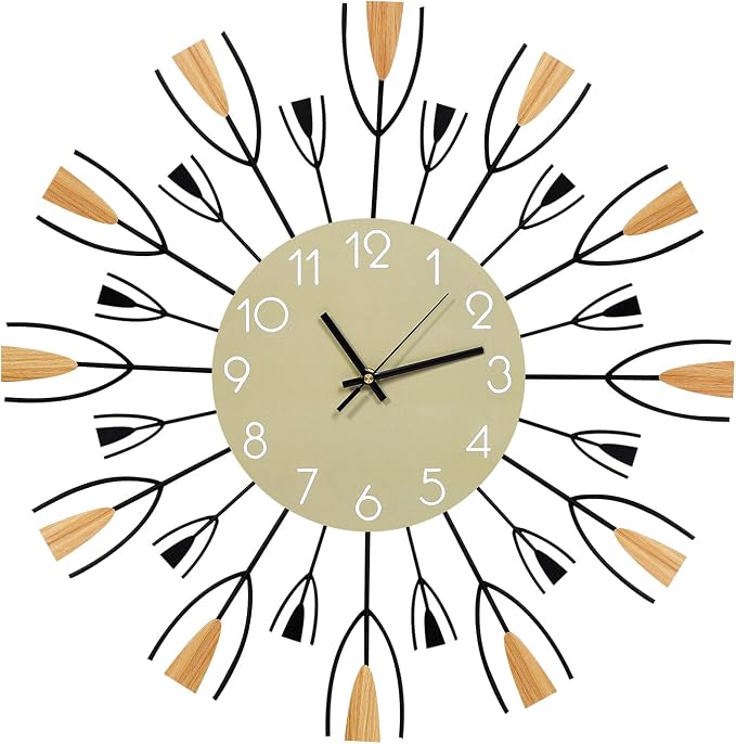 24 Inch Large Modern Wall Clock – Mid Century Sunburst Decorative Silent - Image 8