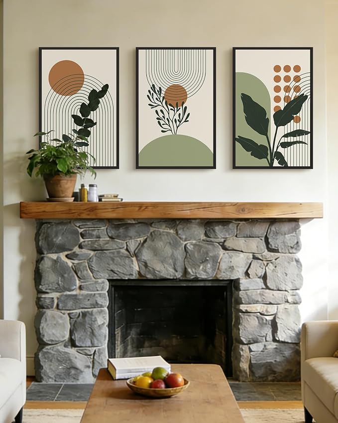 PHOPAGO Boho Plant Wall Art Green Botanical Bohemain Framed Wall Printing - Image 8