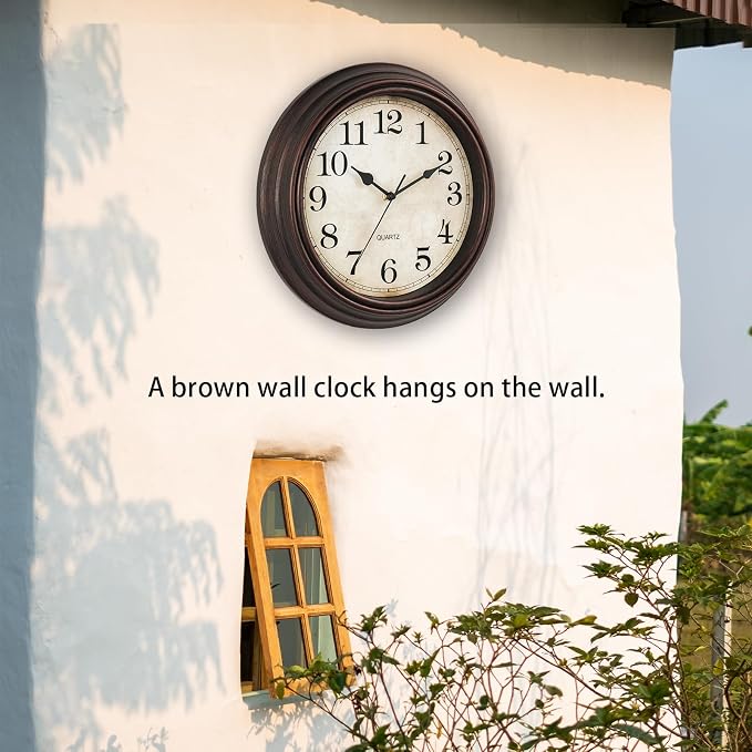 Wall Clock, 12 Inch Silent Non Ticking Battery Operated Clocks, Decorative - Image 6