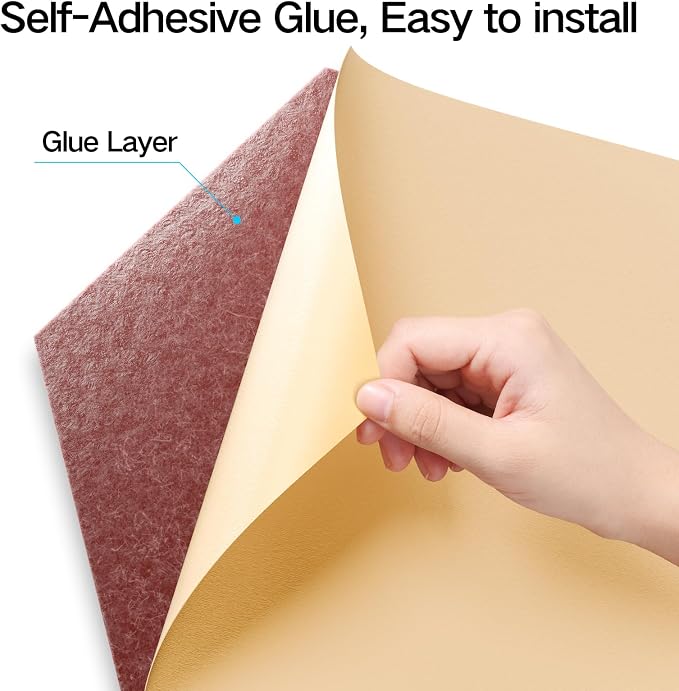 22 Pack Self-Adhesive Acoustic Panels 12" X 10" X 0.4" - Image 2