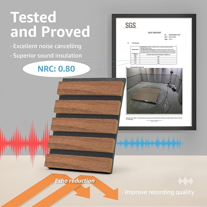 Art3d 2 Wood Slat Acoustic Panels - Image 3
