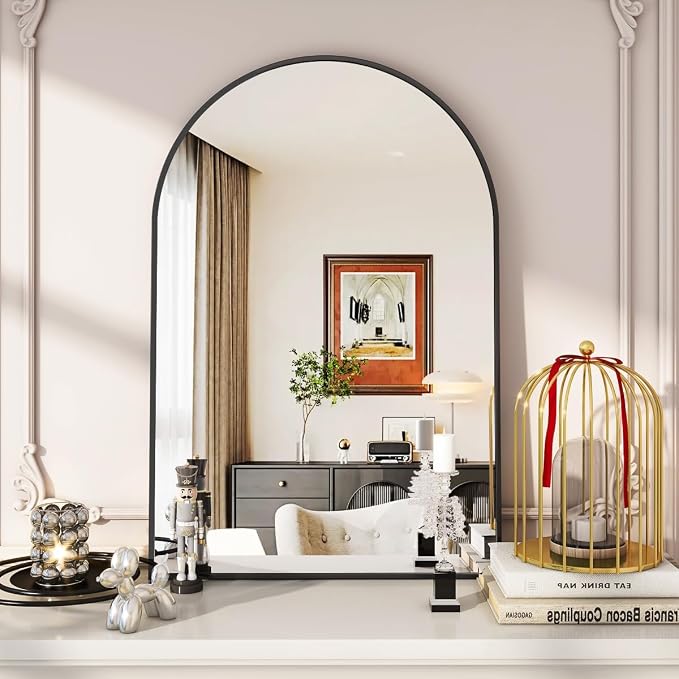 VooBang Arched Wall Mirror, 24 x 36 inch Arch Bathroom Mirror, Wall Mounted - Image 2