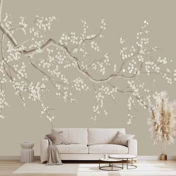 Chinese Style Plum Flower wallpeper Living Room Bedroom Office wall Mural by WXHFM