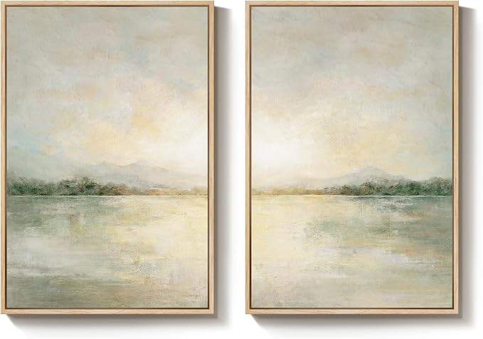Framed Sage Green Abstract Wall Art - Image 9