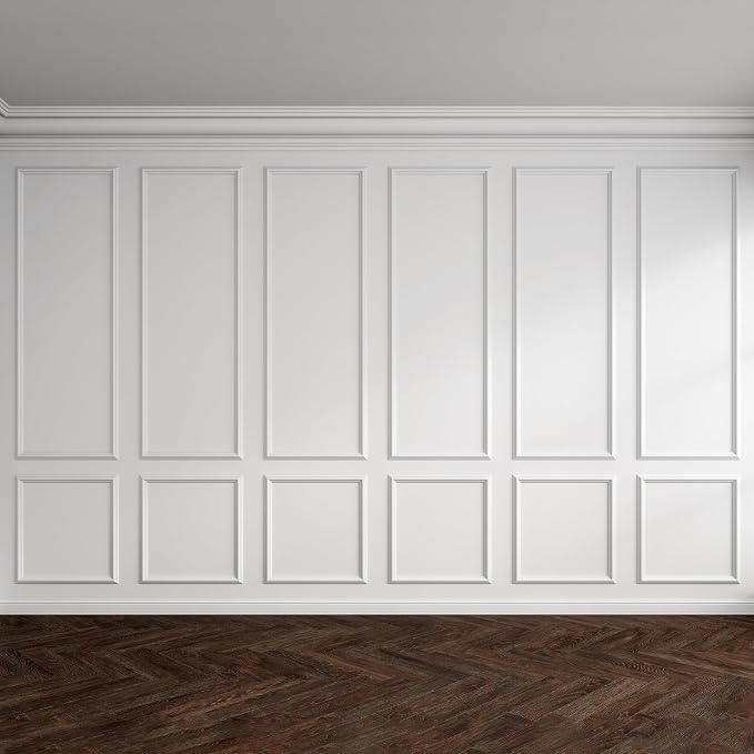 Pangda Peel and Stick Wall Molding Kit, 3D Premade Accent Molding Wainscoting - Image 3