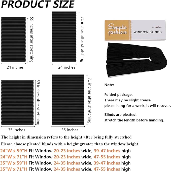 Window Blinds Cordless Blackout No Drill Cut to Size Clip On Stick On Self - Image 2