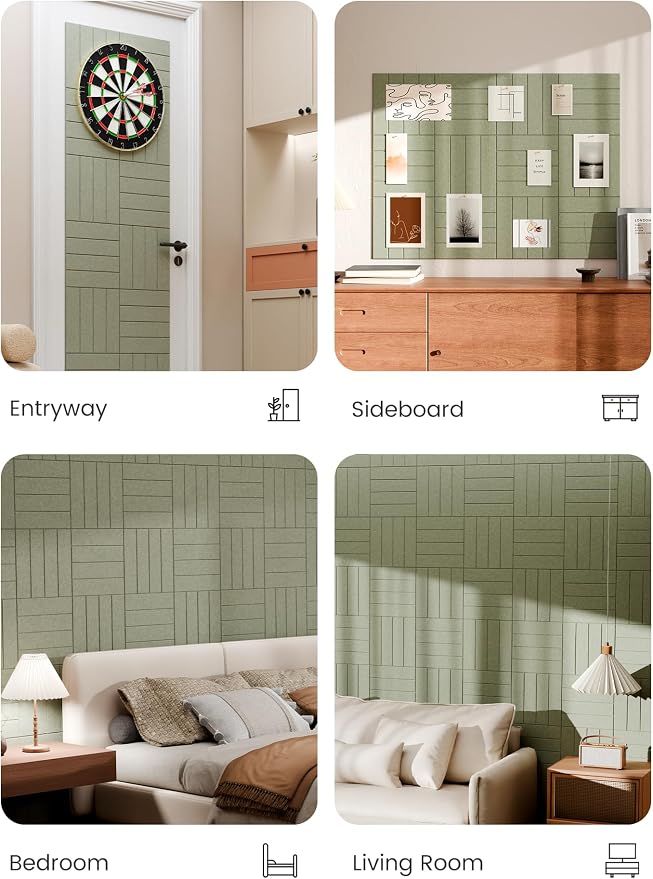 Bumusty Large Cork Board Alternative-48 x 36" Felt Bulletin Board Tiles - Image 5