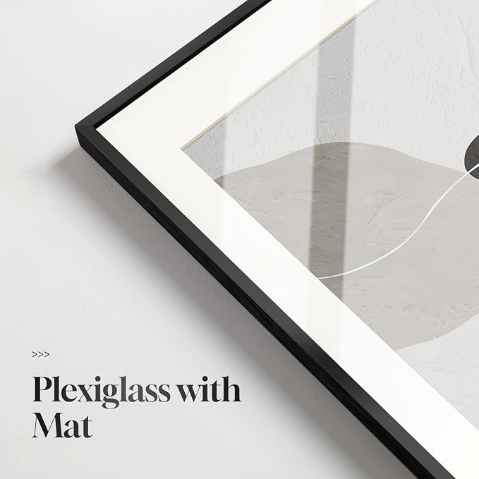 Framed Black and White Abstract Wall Art - Image 6