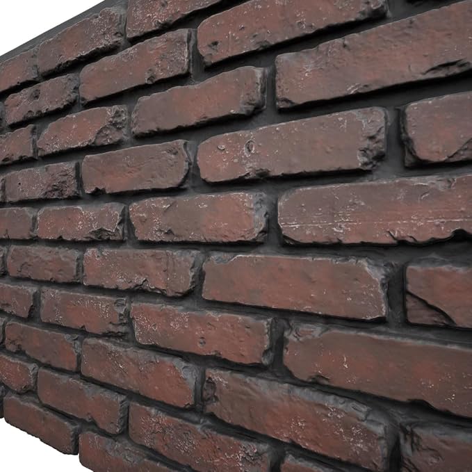 EverStone Aged Brick Faux Brick Panel, 46 7/8"W x 27"H x 1 1/4"D, Cinder Color - Image 7