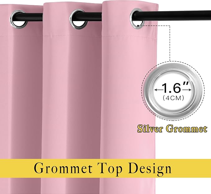 NICETOWN Room Darkening Short Curtain 54 inches Long - Image 4