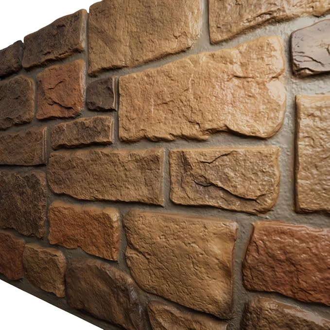 EverStone Cobblestone Faux Stone Panel, Rustic Roast Color - Image 7