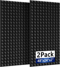 2Pack Sound Proof Foam Panels |48"×24"×2" Quick-Recovery Soundproof Wall Panels by GeynnpleSoundproofBoards