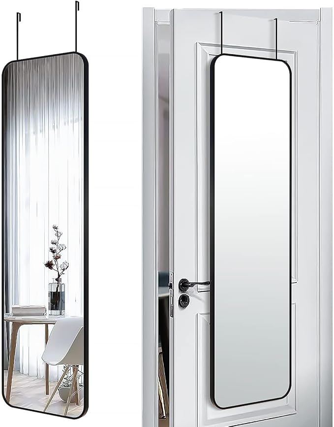 SCWF-GZ 47x14 Mirror Rectangle Full Body Length Door Hanging Wall Mounted Metal by SCWF-GZ