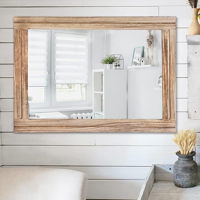 AAZZKANG Rustic Mirror for Wall - Image 5