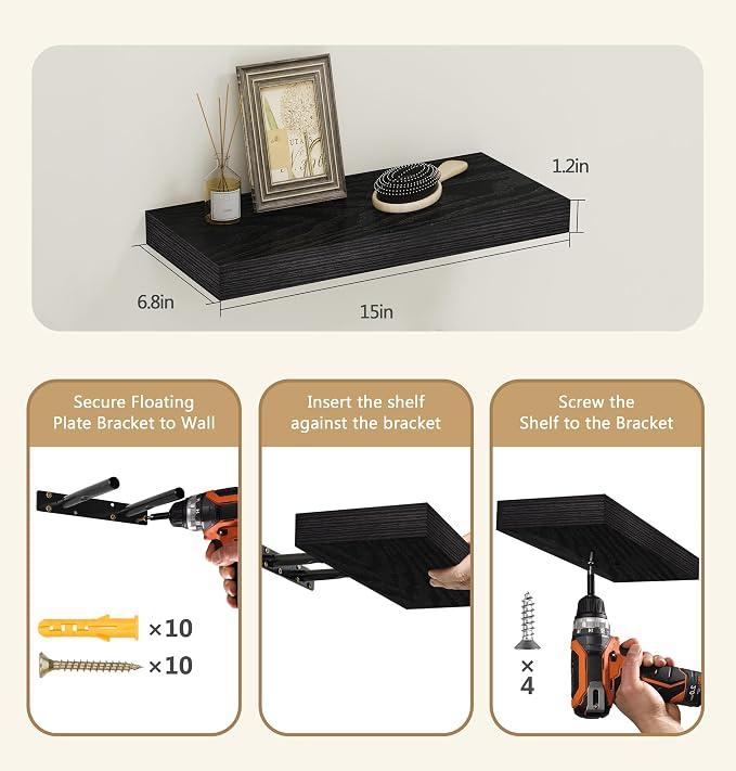 Vervida® Floating Shelves for Wall, Floating Shelf for Living Room - Image 6