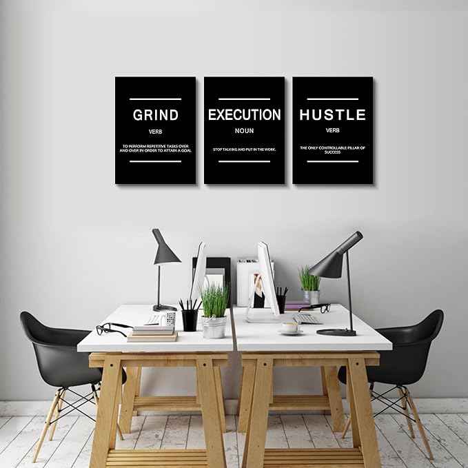 Framed Canvas Wall Art Success Quote, Office Wall Art, Positive Motivational - Image 5