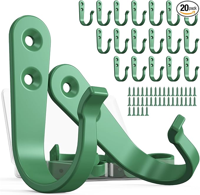 BREYDROK 20PCS Heavy Duty Metal Wall Hooks, Coat Hooks by BREYDROK