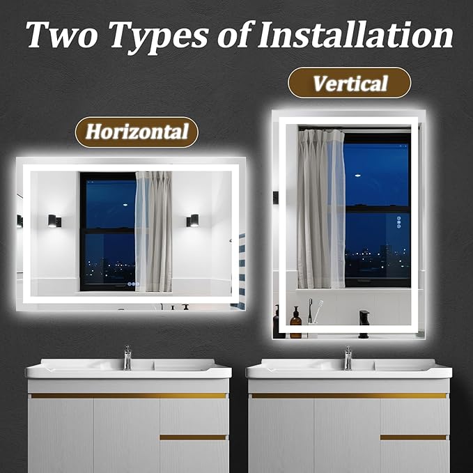 36"x30" Smart LED Bathroom Mirror - Image 6