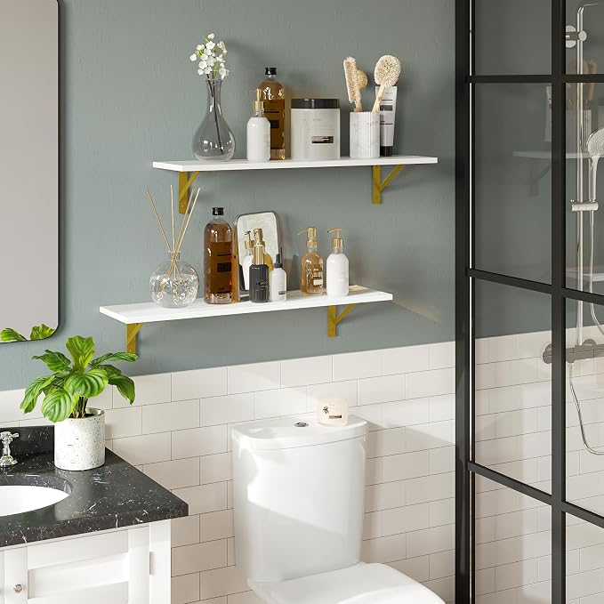 DINZI LVJ Long Wall Shelves, 31.5Inch Wall Mounted Shelves, Floating Shelves - Image 4