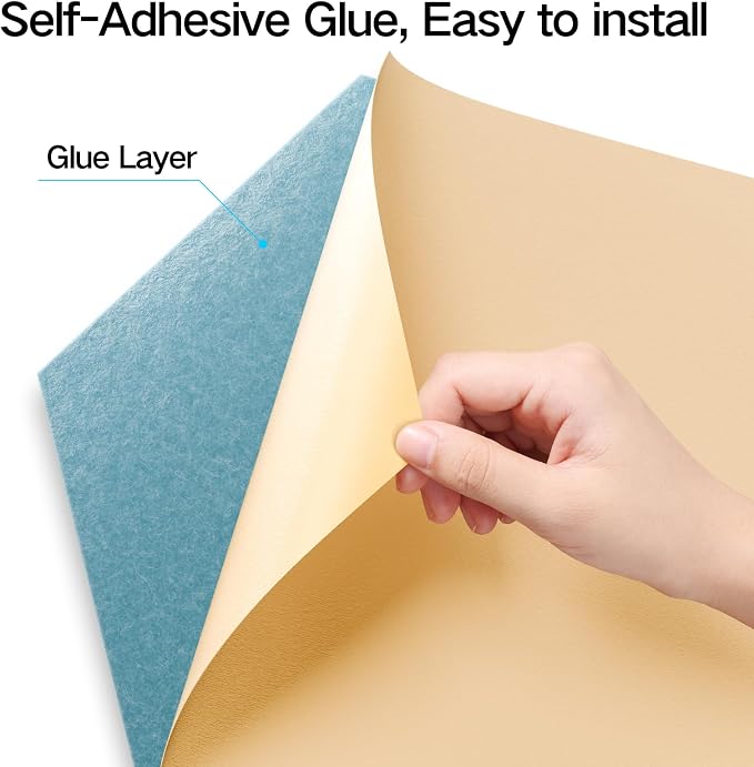 22 Pack Self-adhesive Acoustic Panels 12" X 10" X 0.4" - Image 2