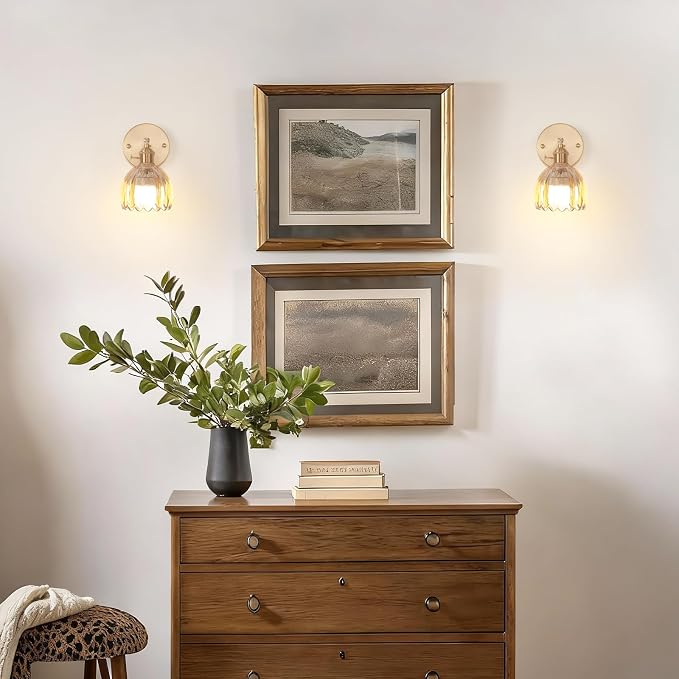 Shenmoyl Vintage Battery Operated Wall Sconce - Image 8