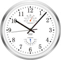 HITO 12 Inch Silent Wall Clock Battery Operated Non Ticking Glass Cover Silver by hito