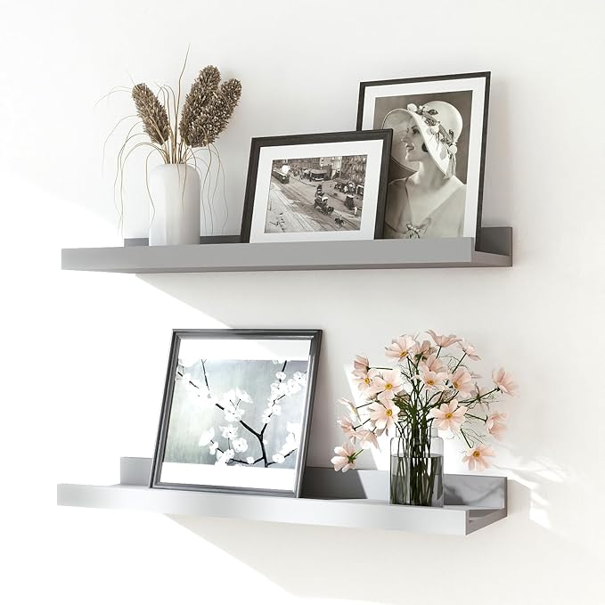 Floating Shelves for Wall Decor, Wall Mounted Wood Storage Shelf for Bedroom by Unknown