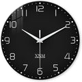 XNM Decorative Wall Clocks Battery Operated 14 Inch Black Wall Clock by XNMwallclock