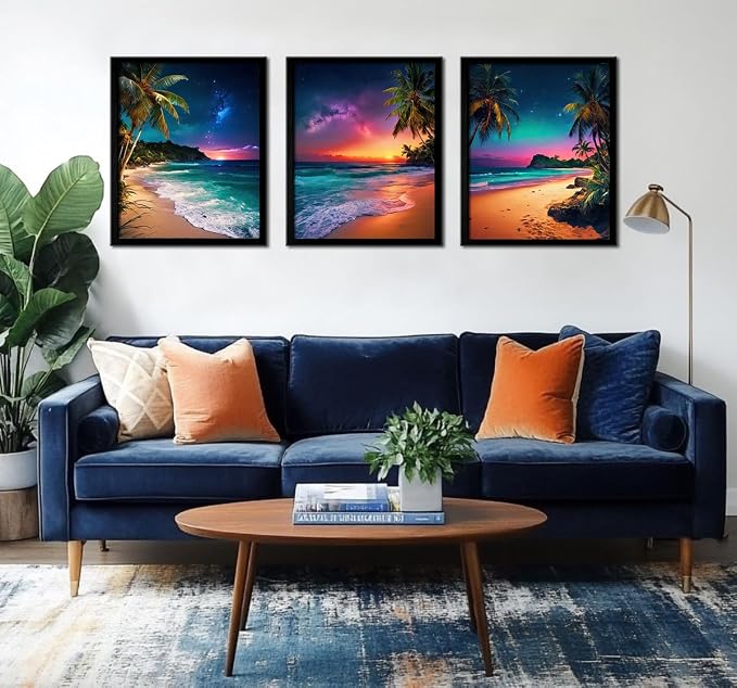Beach Sunset Black Framed Wall Art - Image 3