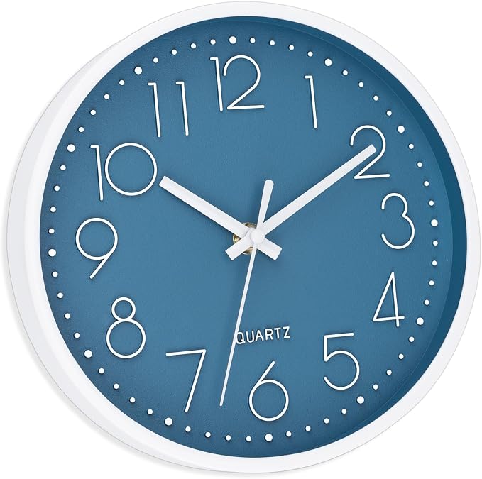 Foxtop Small 8 Inch Wall Clock Silent Non-Ticking Battery Operated Quartz Round - Image 8