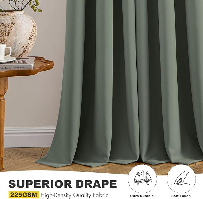 MIULEE Blackout Curtains for Bedroom Living Room 2 Panels, Thermal Insulated - Image 5