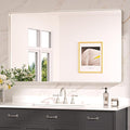 Keonjinn 48 x 30 Brushed Nickel Bathroom Mirrors by Keonjinn