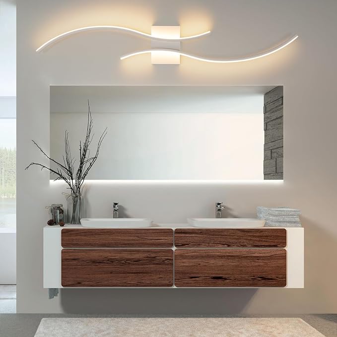 CANEOE Modern Wall Sconce, 39inch Wave Design Indoor Wall Lamp - Image 6