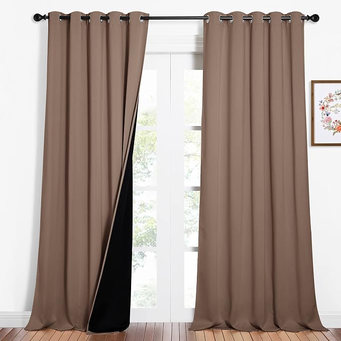 NICETOWN Warm Curtains for Winter, Complete Blackout Shades for Large Window by NICETOWN